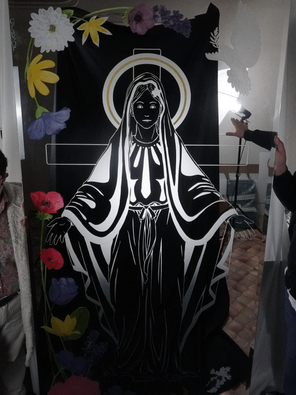 Vierge Miroir Argenté