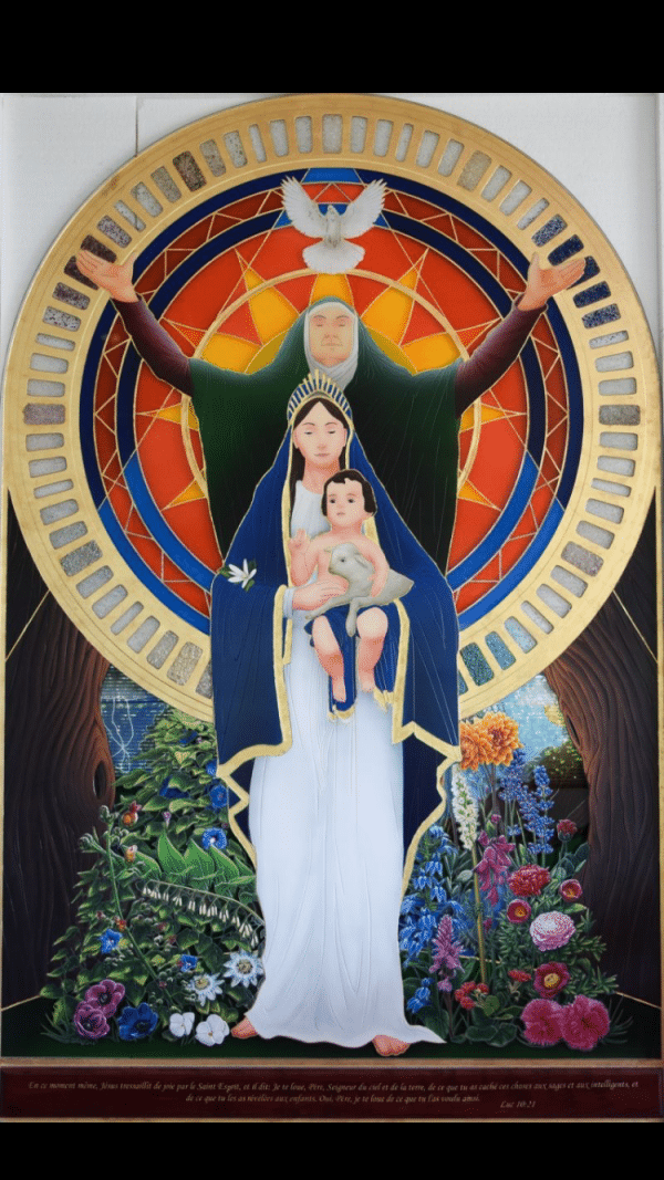 Saint-anne, la vierge Marie, l'agneau et l'enfant Jésus