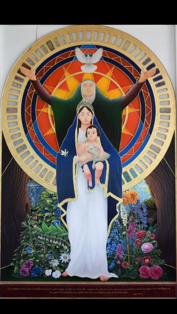 Saint-anne, la vierge Marie, l'agneau et l'enfant Jésus
