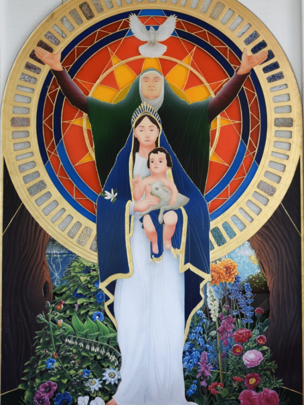 Saint-anne, la vierge Marie, l'agneau et l'enfant Jésus