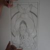 DSC00234 Moyen buste Palladium avec biseau de la Vierge Marie portant l’agneau et l’enfant Jesus.